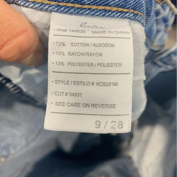 KanCan Collie High Rise Mom Jeans Distressed Blue‎ Jeans size 9/28 - Picture 8 of 14